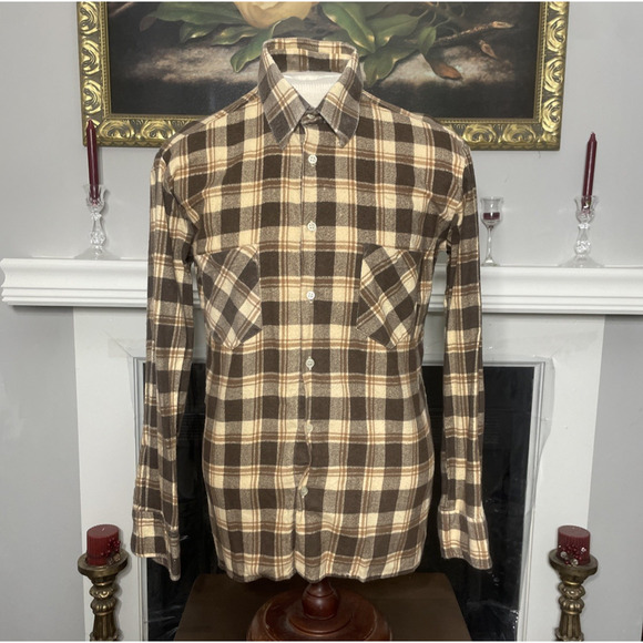 DICKIES Flannel Plaid Button Down Shirt Size Medium - Picture 1 of 5